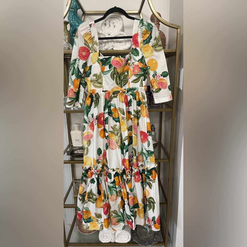 🍊🍋Worn Once Cara Cara Blue Hill Dress Size 0🍋🍊